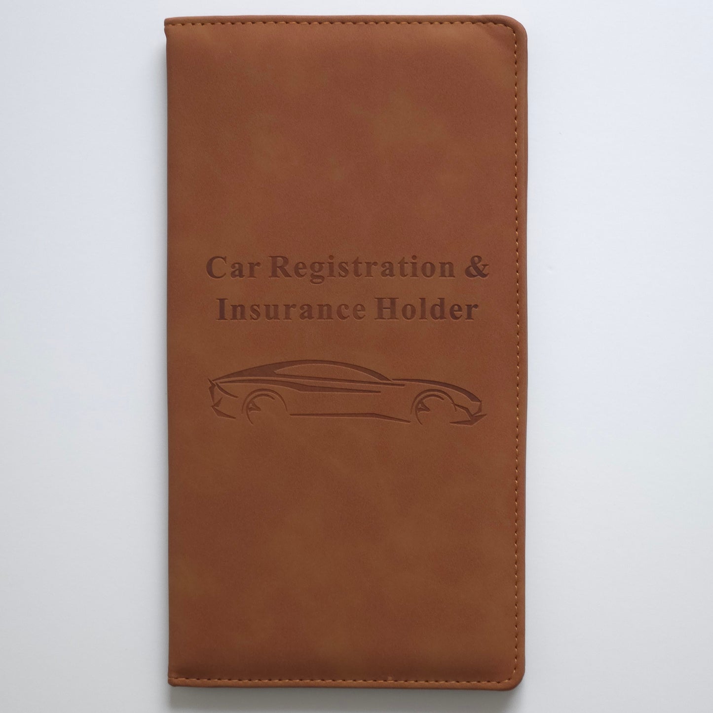 Car Registration & Insurance Holder - Slim PU Leather Case