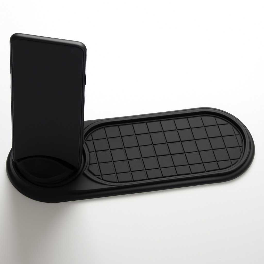Anti-Slip Car Dashboard Mat - Universal Phone & Sunglasses Holder